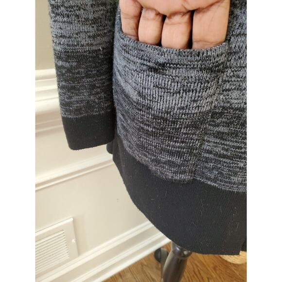 AVA Women's Gray Polyester Long Sleeve Buttons Front Knit Cardigan Sweater S - Picture 5 of 12